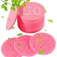 thumbnail image 1 of Esponjas faciales comprimidas para esteticistas, 50 unidades, esponjas de spa cosméticas profesionales de celulosa natural para limpieza facial, masaje, mascarilla exfoliante de poros, eliminación d, 1 of 5