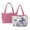 Butterfly Flower, variant on Hummingbird Butterfly Print Tote Bag Versatile Reversible Quilted Top Handle Handbag Trendy Women's Satchel for Business Travel Daily Commute Weekend, Pink