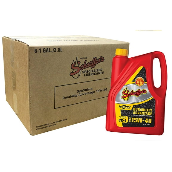 Schaeffer Manufacturing Co. 0700CK4-006 SynShield Durability Advantage Diesel Engine Oil 15W-40, 1-Gallon Bottle (Pack of 6)…