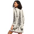 thumbnail image 2 of FORMRS Womens Long Sleeve Nightgowns Crew Neck Sleep Shirt Soft Pajamas Sizes S-3XL, Black Deer, 2 of 8