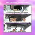 thumbnail image 3 of Car Sun Visor Mirror with LED Light, Lightweight Clip-on Travel Sunshade Mirror - White, 3 of 5
