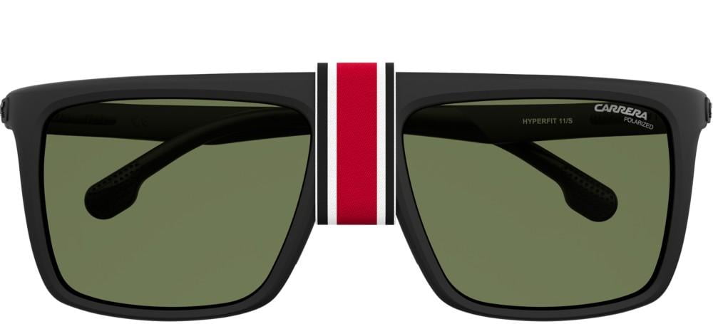 Carrera HYPERFIT 11/S Sunglasses MATTE BLACK/GREEN 57/17/140