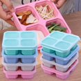 thumbnail image 2 of 4 Grid Snack Containers Reusable Meal Prep Lunch Containers Portable for Kids and Adults Home Snack Storage Bottles Kitchen Tool, 2 of 9