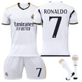 thumbnail image 1 of 23-24 Ronaldo 7 Real Madrid Jersey New Season Latest Adult Kids Soccer Jerseys Z- Perfet Kids 26(140-150cm), 1 of 5