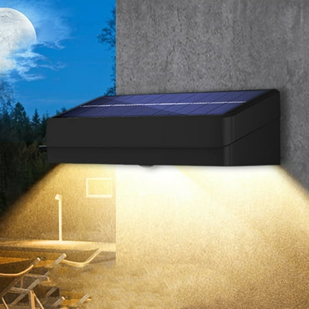 

Qdahuk Solar 200LED Outdoor Light - Garden Lighting - Automatically Turns On At Dark - Human Body Sensing Water Proof Wall Light Black