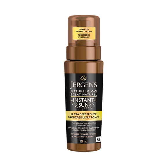 Éclat Naturel Instant Sun Mousse autobronzante de Jergens - Bronzage ultra foncé (180mL)
