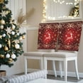 thumbnail image 3 of Christmas Reindeer Chair Covers Set of 4 Gold Snowflakes Winter Red Fantasy Chair Back Covers Stretch Removable Washable Slipcovers Protector for Dining Room Kitchen Party Decor, 3 of 5