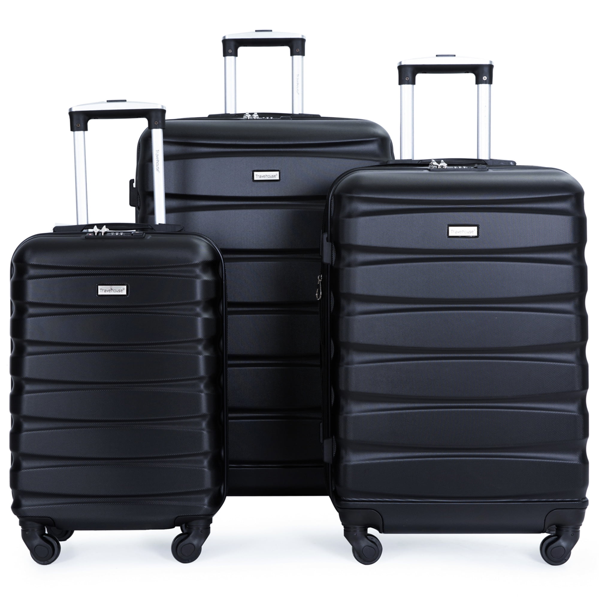 3 PCS Luggage Set, Paproos Lightweight Carry on Hardside Suitcases Set ...