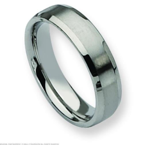 Stainless Steel 6mm Brushed Mens Ring Band Size 10