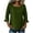 *Green, variant on Women's Square Neck 3/4 Flare Sleeve Blouse, Ladies' Casual Loose Fit Crinkle Top, Solid Color Summer Lightweight Tunic For Women,Black,S-2XL