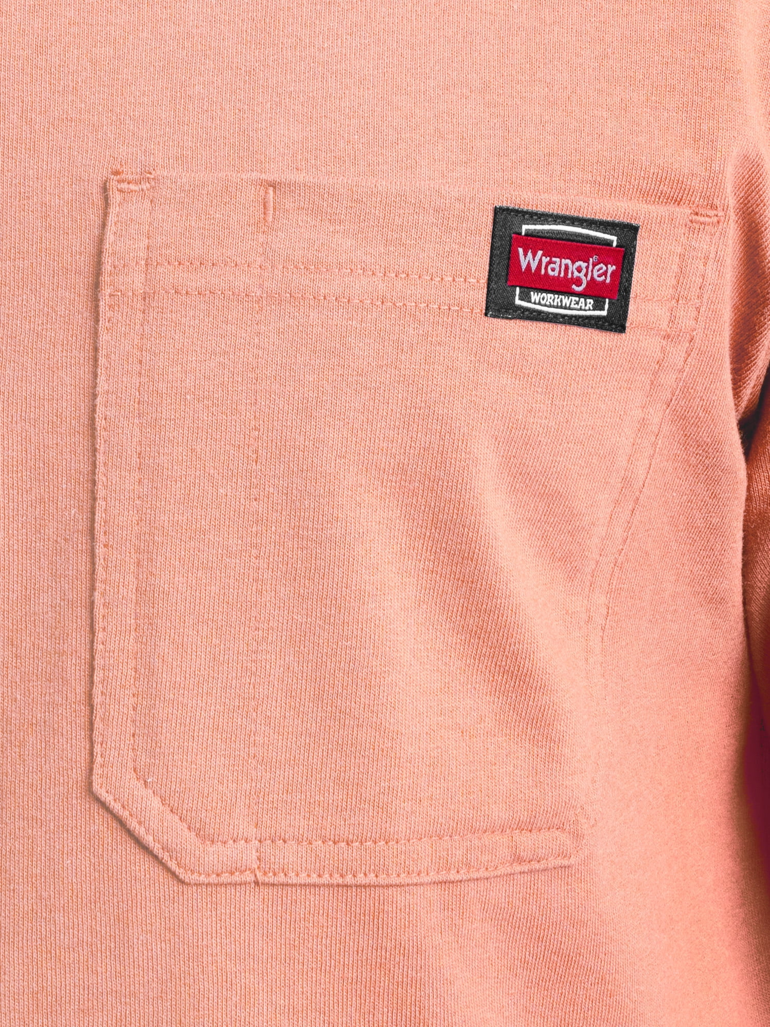 Wrangler Workwear Men's Short Sleeve Heavyweight Pocket Crew Work Shirt, size S-2XLT