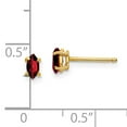 thumbnail image 5 of 14K Yellow Gold 5x2.5mm Marquise Garnet Stud Earrings, 5 of 5