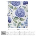 thumbnail image 4 of HENGT  Flannel Blanket Throw, Watercolor Hydrangea Spring Summer Flowers Floral Ultra Soft Warm Fluffy Plush Throw Blanket for Bed Couch Camping Decorative Throw, 4 of 6