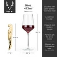 thumbnail image 6 of Viski Raye Wine Glasses and Corkscrew Gift Box, Wedding Gifts, 3-Piece Set, 6 of 8