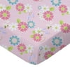 SheetWorld Fitted 100% Cotton Jersey Play Yard Sheet Fits BabyBjorn Travel Crib Light 24 x 42, Floral Pink Dot
