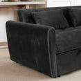 thumbnail image 6 of SWQQWEI 64.9" 3-in-1 Foldable Large Size Sofa Bed,Modern Velvet Sofa Bed with Adjustable Back,Storage Bag and Pillow, 6 of 11