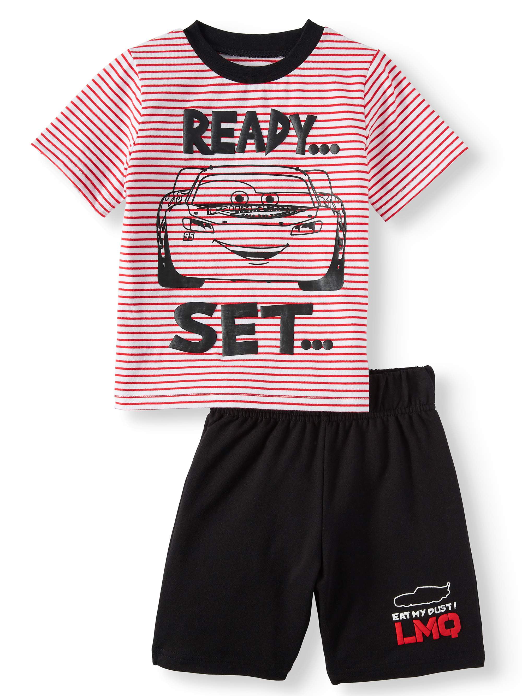 JollyRascals Boys Summer Set Short Sleeve T-Shirt Tee Top and Shorts Kids New Cars Outfit Set 2 Piece Black Blue Grey White Age 2 3 4 5 6 7 8 9 10 Years