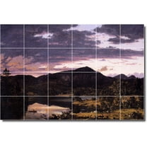 Ceramic Tile Mural-Frederic Church Landscapes Painting 214. 25.5" w x 17" h using (24) 4.25 x 4.25 ceramic tiles