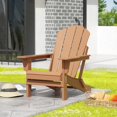 thumbnail image 4 of Westintrends Chaise Adirondack Pliante d'Extérieur en HDPE, Siège de Patio, Résistante aux Intempéries, Teck, 4 of 15