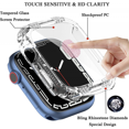 thumbnail image 3 of For Compatible Apple Watch 7 Case 41mm,Anti-Scratch Bling Bumper Protector Case Apple Watch Series 7 41mm Case with Screen Protector Hard PC Protective Case for Apple Watch 7 Case 41mm Women（transparent）, 3 of 5