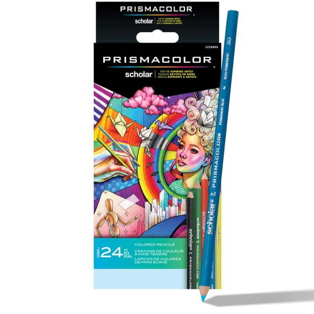 Lápices de colores Prismacolor Scholar, 24 piezas, materiales de arte