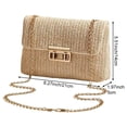thumbnail image 2 of Yvsxxv Beige Rattan Woven Small Messenger Shoulder Bag, Summer Beach Use, 1 Pc, 2 of 7