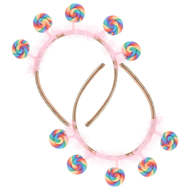 diademas de caramelo para niñas, lindas diademas de piruleta, diadema de comida, aro de piruleta dulce para fiestas de cumpleaños y eventos.