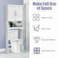 thumbnail image 6 of Yardi Yard Over Toilet Space Saver Bathroom Organizer with Storage Cabinet , Bathroom Organizers and Storage, 6 of 8