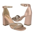 thumbnail image 1 of SANDALIAS DE FIESTA DAMA STYLO 22714 TEXTIL ORO ROSADO, 1 of 4