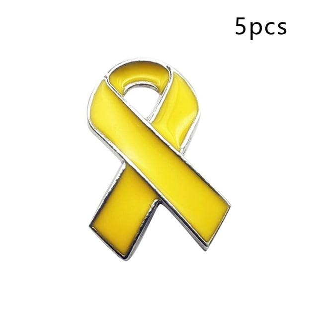 Health Awareness Brooch - Gold Plated Campaign Lapel Pin for Support and Solidarity 100PCS