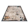 thumbnail image 3 of La Dole Rugs Minimalistic Bordered Abstract Modern Area Rug - Premium Durable Carpet for Living Room, Bedroom, and Office - Beige, Silver, and Blue, 9x12 (9' x 12'5", 275cm x 380cm), 3 of 8
