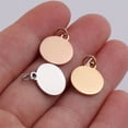 thumbnail image 2 of facefd 10 Pieces Tag Necklace Bracelet Pendant Stainless Steel Jewelry Making Finding Handmade Handicraft Craft Solid Color Steel Color, 2 of 8