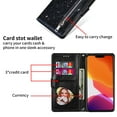 thumbnail image 4 of iPhone 13 Mini Wallet Case for Women/Girls,Dteck Bling Glitter Sparkly Girly Folio Leather Zipper Pocket Magnet Clasp Phone Case with 3 Card Holder,Strap and Stand for iPhone 13 Mini 5.4 Inch,Black, 4 of 7