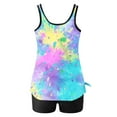 thumbnail image 4 of VEKDONE Womens Tankini Swimsuits with Boy Shorts Two Piece Bathing Suits Tummy Control Swimwear Print Tankinis Swimsuit Athletic Set A Multicolor M, 4 of 5