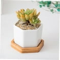 thumbnail image 4 of UPKOCH 4 Sets White Ceramic Planter Containers for Plant Lovers at Home, 4 of 8