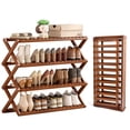thumbnail image 1 of Zapatera Plegable, No Requiere instalación, Organizador Zapatos de instalación Libre de 4 Capas, zapatera Organizador,12-16 Pares de Zapatos,zapatera para Dormitorio, Puerta, Sala de Estar, 1 of 6