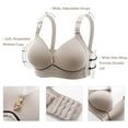 thumbnail image 2 of Livrdious Wireless Bras for Women Pack of 2 No Underwire Padded Push Up Bras, Full Coverage Plus Size Women Everyday Comfort Tshirt Bra, 2 of 8