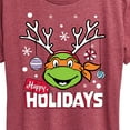 thumbnail image 3 of Teenage Muntant Ninja Turtles - Happy Holidays - Women's Short Sleeve Graphic T-Shirt, 3 of 5