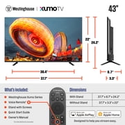 Westinghouse 43 Edgeless 4K UHD Smart TV with Xumo TV, HDR10, Voice Remote, Wifi, Dolby Sound