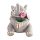 thumbnail image 1 of Estatua de elefante, escultura de resina, adorno de mesa, figura de boda para sala de estar Sosteniendo una flor9x13cm, 1 of 9