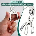 thumbnail image 2 of Ensemble de Pinces Multifonction 7 en 1 Mini Pliantes Multi-Outils Porte-Clés, Pinces en Acier Inoxydable Kits Multi-Outils Dénudeurs de Fils pour Pêche, Camping, Randonnée en Plein Air, 2 of 8