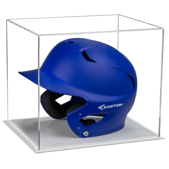 Versatile Acrylic Clear Display Case - Medium Rectangle Box with White Base 12.25" x 10" x 10.5" (A012-C-WDS)