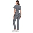thumbnail image 3 of Niaahinn Scrubs for Women Set Modern Scrub Top and 8 Pockets Jogger Pants Medical Nursing Uniforms Scrubs Set, 3 of 7