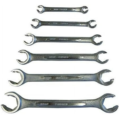 

6-Piece Flare Nut Wrench Set Made of Chrome Vanadium Steel (6mm-24mm) CCWFNW6M - Sold by
