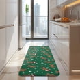 thumbnail image 4 of Green Christmas Gingerbread Man Pattern Kitchen Rug Mat,Kitchen Runner Rugs Non Skid Washable,Decorative Kitchen Floor Mats for Kitchen,Sink,Laundry,17"x47.2", 4 of 7