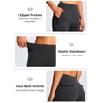 thumbnail image 5 of Women’s Fleece Lined Pants, High Waisted Stretch Casual Pants, Warm Tapered Straight Leg Pants for Fall & Winter, Golf, Hiking, Work & Everyday Wear, 29"/31", 5 of 9