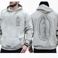 thumbnail image 4 of Vintage Our Lady of Guadalupe Double Sided Hoodie – Catholic Virgin Mary Devotional Pullover, Unique Religious Gift for Men & Women, 4 of 7