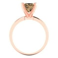 thumbnail image 4 of 1.5 ct Princess Cut Simulated Champagne Diamond Solitaire 18K Rose Gold Womens Engagement Ring, 4 of 5