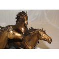 thumbnail image 4 of Four Horses Running Bronze Statue – Weather-Resistant Stunning Sculpture, Elegant Decor for Home, Office, or Garden Art Piece for Horse Lovers – 20”L x 14”W x 12”H, 4 of 14