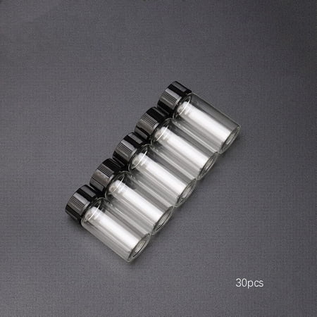 XIRQI 30Ml Clear Small Glass Vials 30Pcs with Screw Caps Sample Cups (30Pcs)
